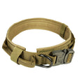 Heavy-Duty Nylon Dog Collar with Hook-and-Loop Panel and Quick Release Buckle, M to XL