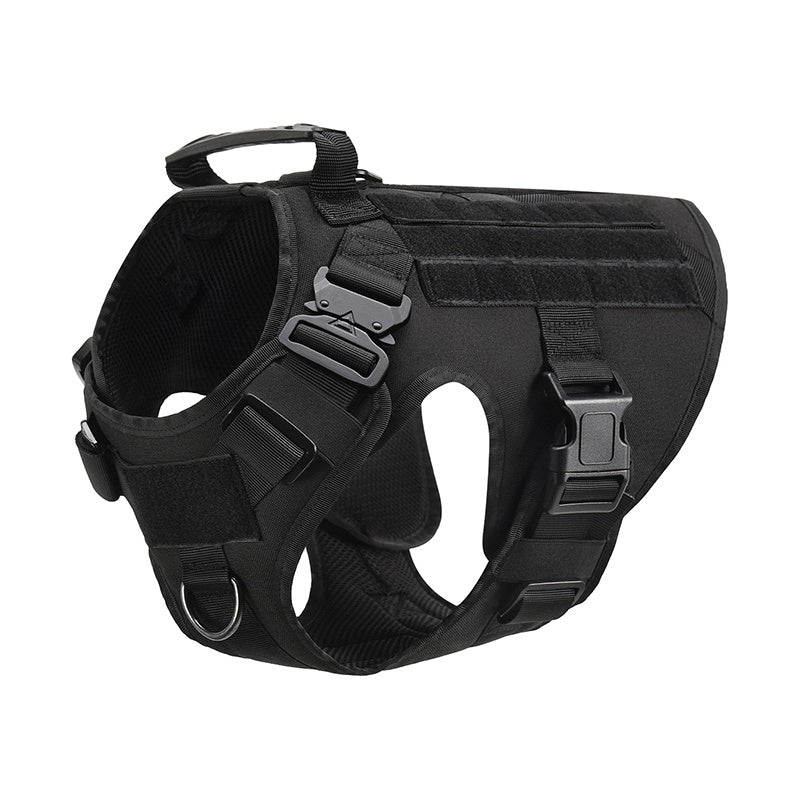 Durable Polyester Tactical Training Vest for Large Dogs, Outdoor Wear in Sizes S to XL