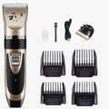Quiet Rechargeable Pet Grooming Clipper with Ceramic Blade, 5 Speed Settings and 4 Guide Combs