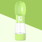Green bottle against a green and white background
