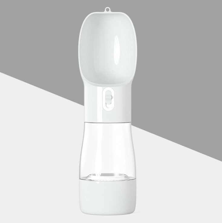 White bottle against a grey and white background