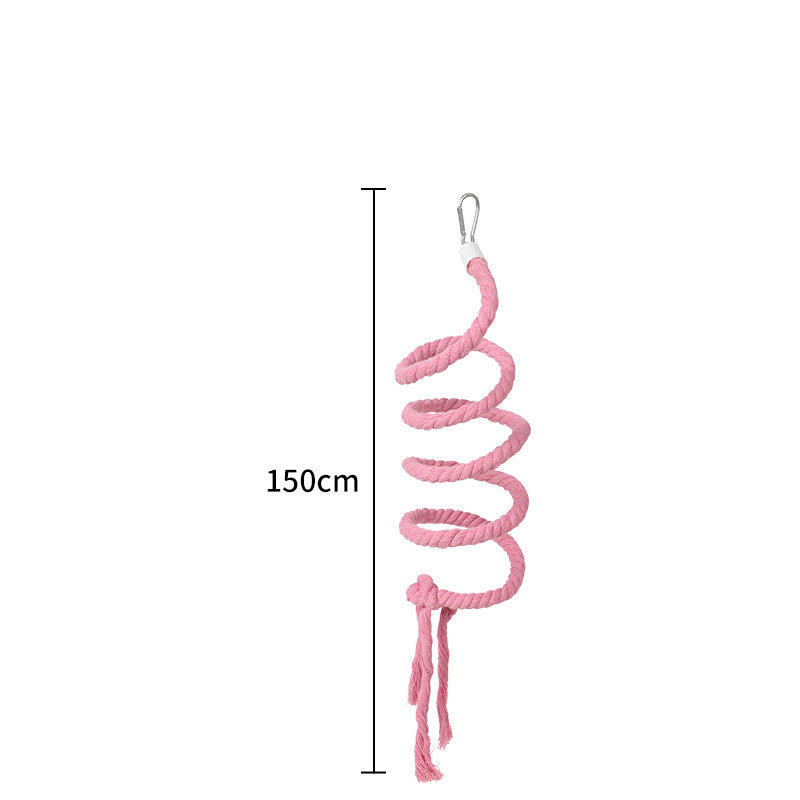 Cotton Rope Bird Perch Set with Steel Wire Core, Bendable Cage Perches for Cockatiels