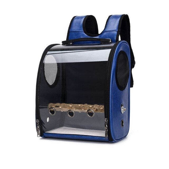 Vented Foldable Carrier Bag for Parrots and Small Birds, Collapsible One-Piece Travel Design