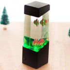 LED Jellyfish Night Light with Color-Changing Water Column, 3 x 3 x 9.1 in (7.5 x 7.5 x 23 cm), Battery or USB Powered
