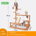 Solid Wood Climbing Play Stand for Small to Medium Parrots, 14.6 x 10.2 x 17.7 in (37 x 26 x 45 cm)