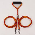 Hand-Braided Polyester Rope Dog Leash with Padded Handle and Double-Ended Clips, 55 in (140 cm)