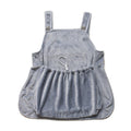 Gray Anti-Stick Plush Camisole Vest for Cats and Small Dogs, Apron Pinafore Style, 1-7 kg (2-15 lb)