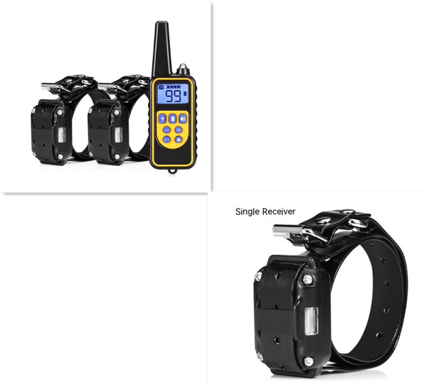 Handheld Remote Dog Training Collar System with Adjustable Strap, Available for 1 to 3 Dogs