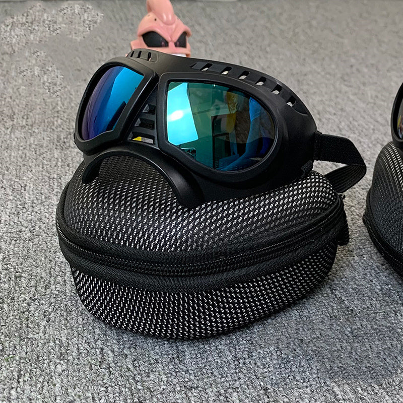 Adjustable Windproof Dog Goggles with ABS Frame and Coated Lenses for Small and Large Breeds