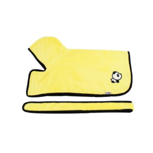 Microfiber Dog Drying Bathrobe with Waist Wrap Design and Adjustable Neck and Chest Straps