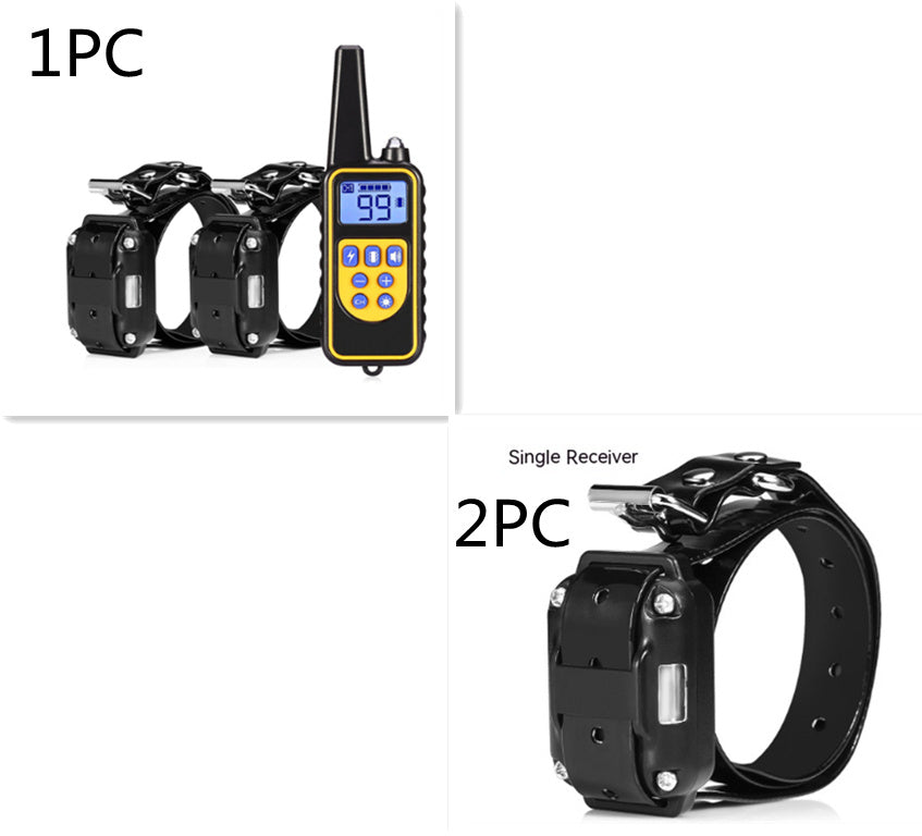 Handheld Remote Dog Training Collar System with Adjustable Strap, Available for 1 to 3 Dogs