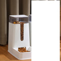Double Bowl Gravity Food and Water Station for Cats and Dogs, 118 oz (3.5 L) PP Reservoir Capacity