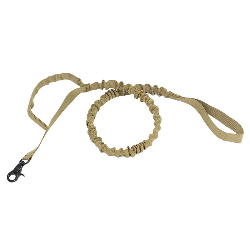 Dog Collar and Leash Set in Heavy Nylon Webbing with Padded Handle or Bungee Traffic Loop, Sizes M to XL