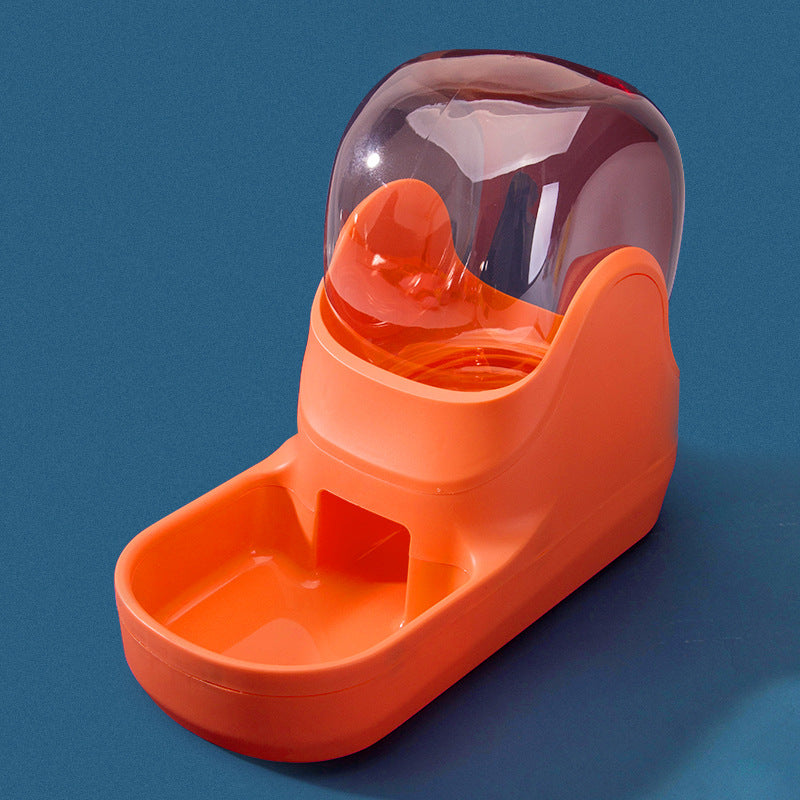Orange waterer against a blue background