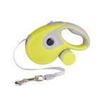 Yellow green retractable leash with matching strap