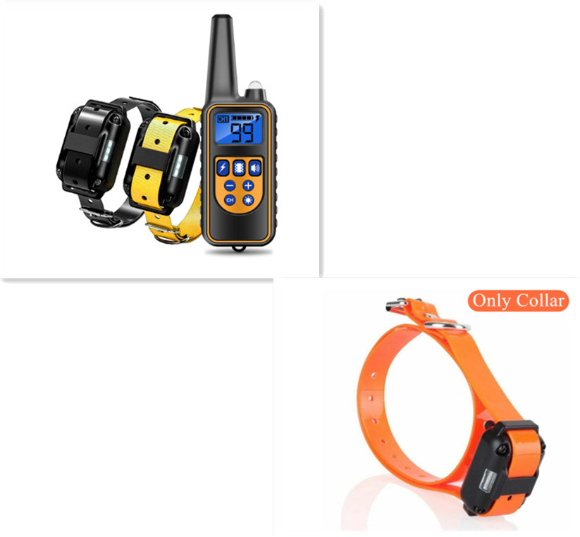 Handheld Remote Dog Training Collar System with Adjustable Strap, Available for 1 to 3 Dogs