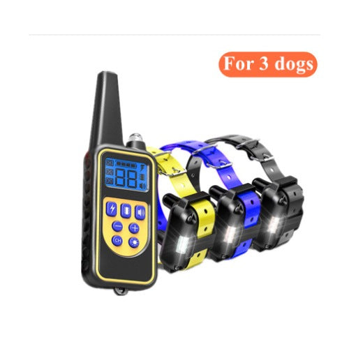 Handheld Remote Dog Training Collar System with Adjustable Strap, Available for 1 to 3 Dogs