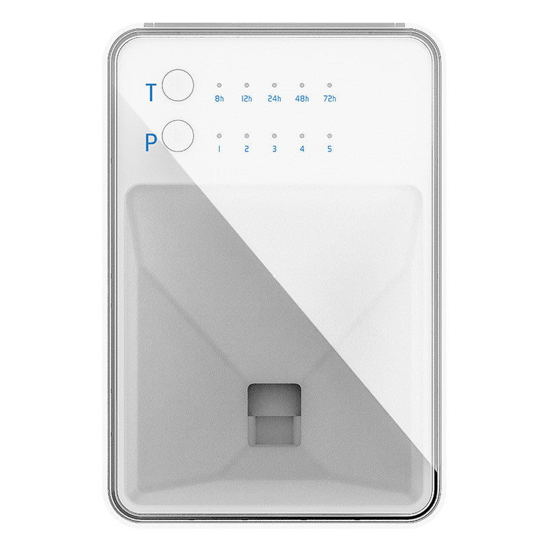 Close-up of the timer control panel on the lid