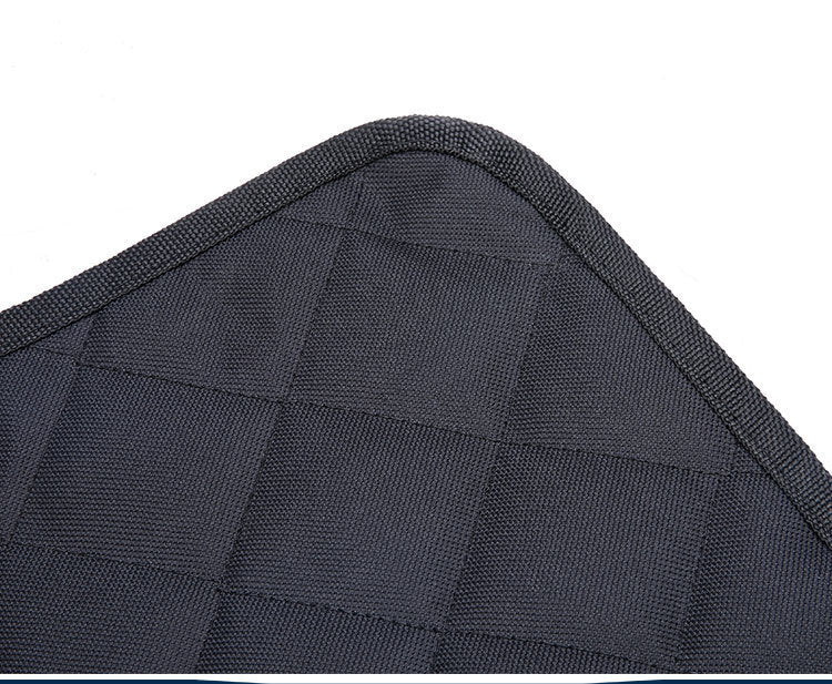 Corner of the cover folded back to show the backing