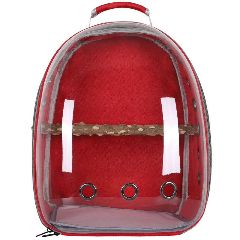 Breathable PC Travel Backpack Carrier for Parrots and Mynas, 20 to 35 Liter Capacity
