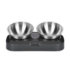 Double bowl stand seen straight from the front