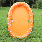 Floating Pool Hammock for Dogs, Inflatable PVC Chamber with Nylon Oxford Cover and Drain Holes, 53 x 35 in