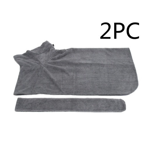 Microfiber Dog Drying Bathrobe with Waist Wrap Design and Adjustable Neck and Chest Straps