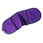 Purple microfibre paw towel opened flat