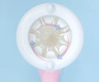 Looking down into the cup at the silicone bristles