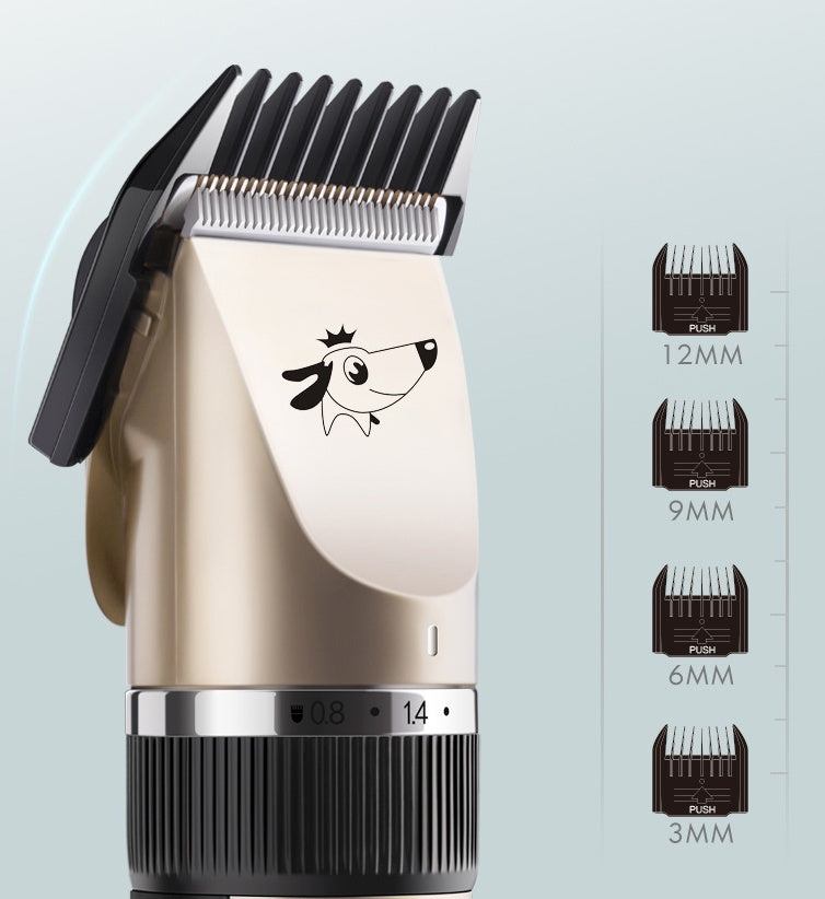 Clipper shown beside four black guide combs