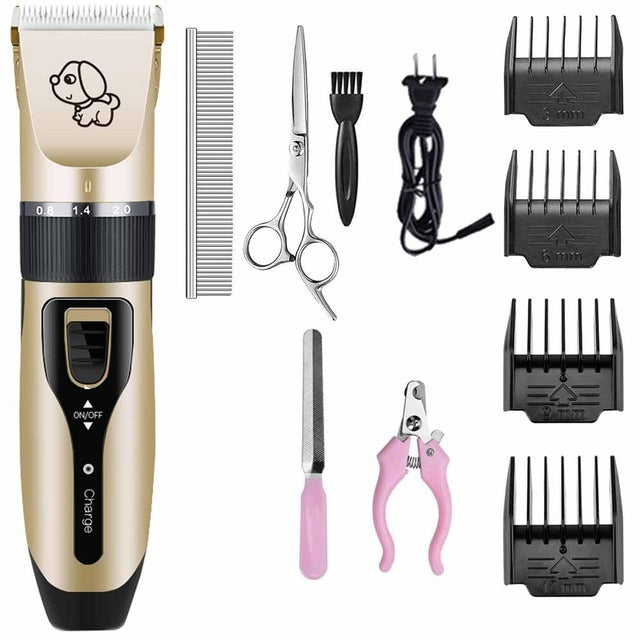 Clipper with scissors, comb, nail clippers and file