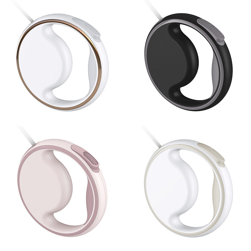 Four ring leashes in gold-white, black, pink and plain white