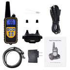 Full kit laid out: transmitter, receivers, cables, charger and manual