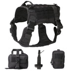 Black tactical harness laid flat with its pouches below