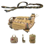 Camouflage harness with leash and first aid pouch